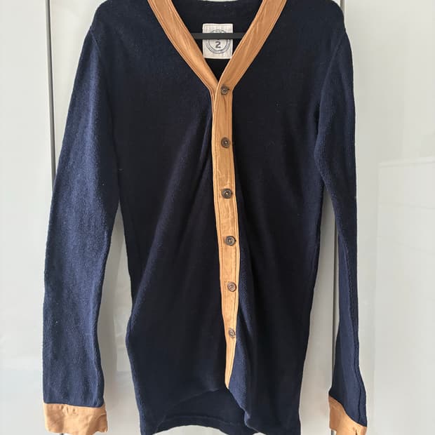 45RPM(포티파이브알피엠) 코튼 니트 가디건 네이비 