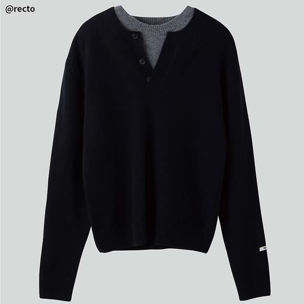 렉토 더블 레이어드 니트 M