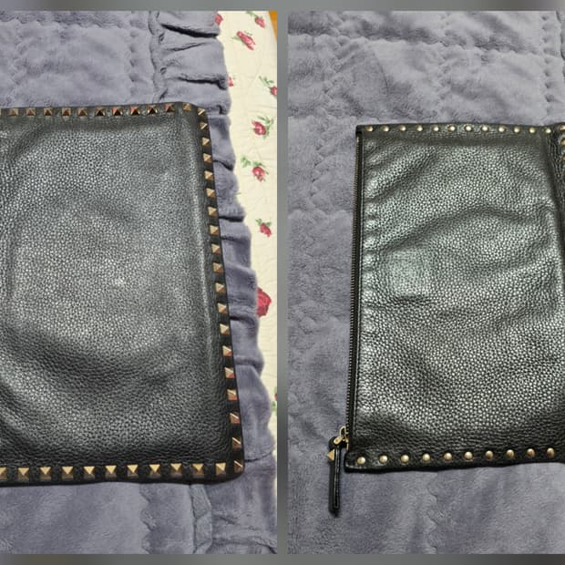 (정품) 발렌티노 락스터드 클러치/남녀공용/검정/개인