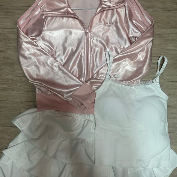 (셋업) 아디다스 샌디핑크 트랙탑 져지 트랙자켓 m 셋업