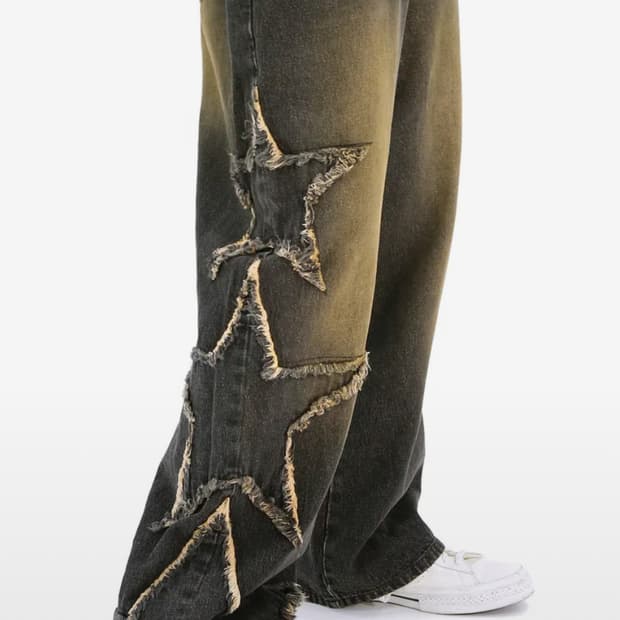 엑스톤즈 스타 데미지 빈티지 워싱 데님