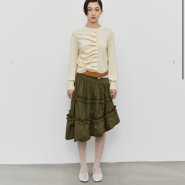 burmula frill midi skirt
