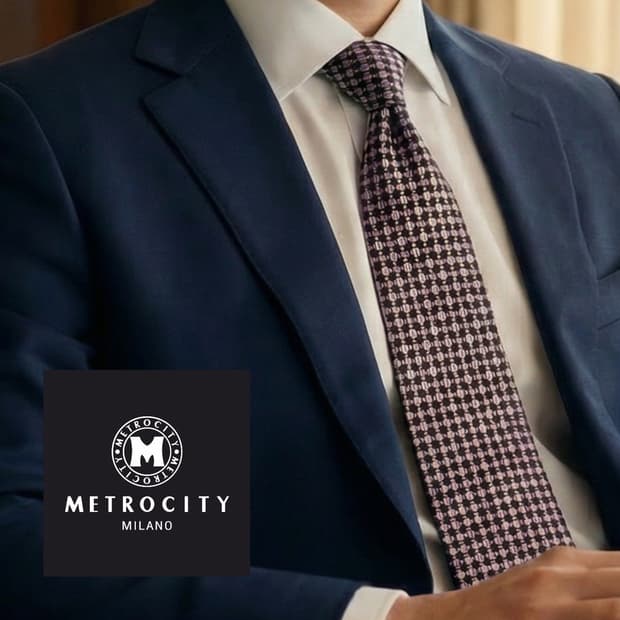 메트로시티 실크 퍼플 패턴 넥타이 8.7cm A+등급 A19264
