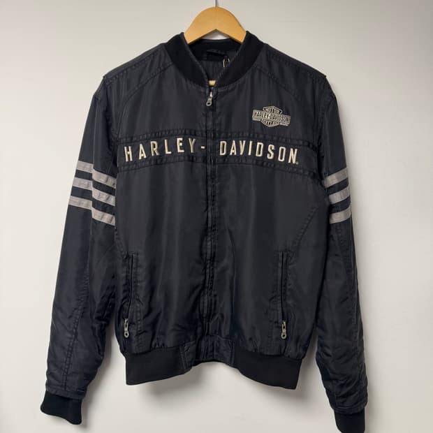 할리데이비슨 나일론 모터사이클 봄버 바시티 자켓 점퍼 S