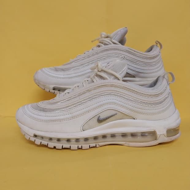 남성 나이키 에어맥스 97 트리플화이트 운동화 (255)