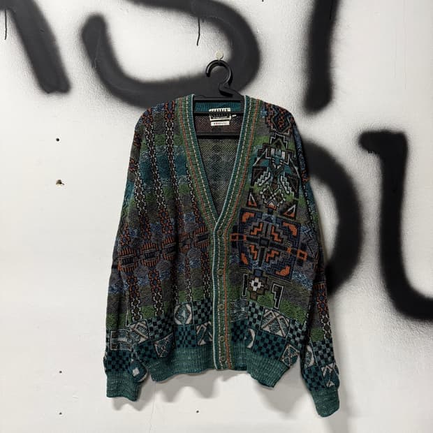 COLLEGE by Marcazzani 이탈리아 에스닉 패턴 가디건