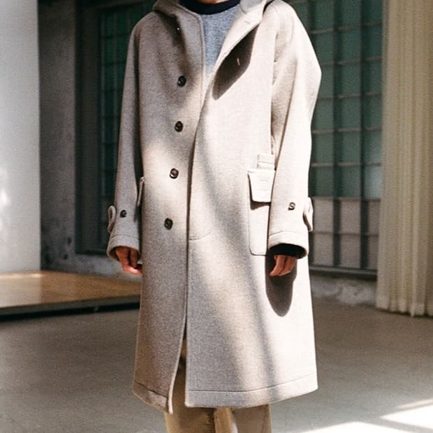 홀리선 25FW 울 후드 코트