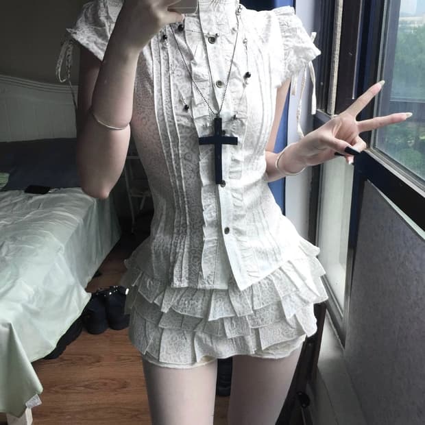 레오파드 블라우스 새상품
