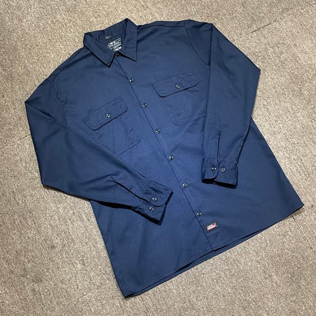 (M) Dickies 디키즈 워크 셔츠 네이비