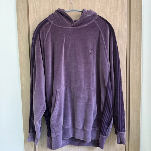 니들스 벨루어 후드티 퍼플