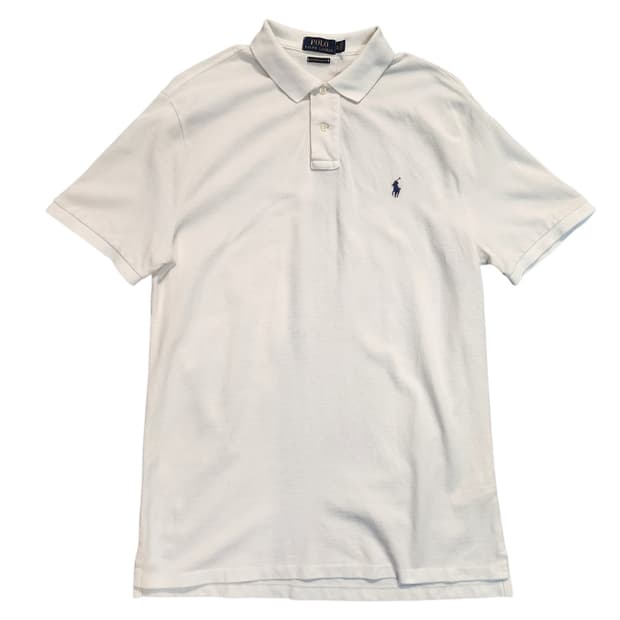 폴로 랄프로렌 화이트 반팔 카라티 (XL)