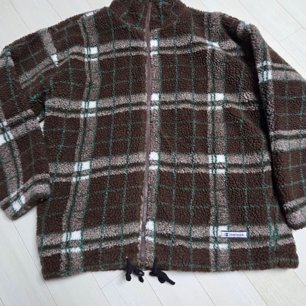 챔피온 빈티지 체크 플리스 자켓