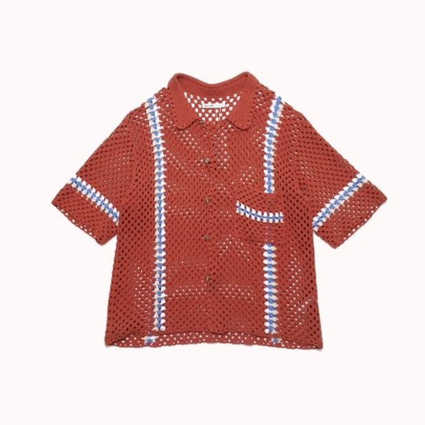 crochet knit shirt