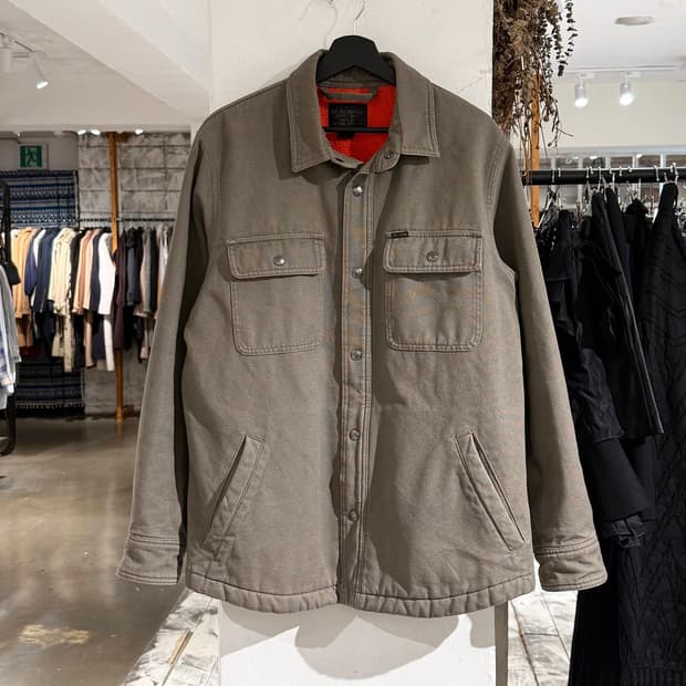 필슨 라이트 올리브 플리스 코튼 셔츠 자켓