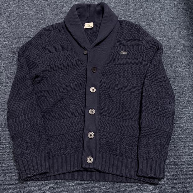 90s 라코스테 숄카라 가디건