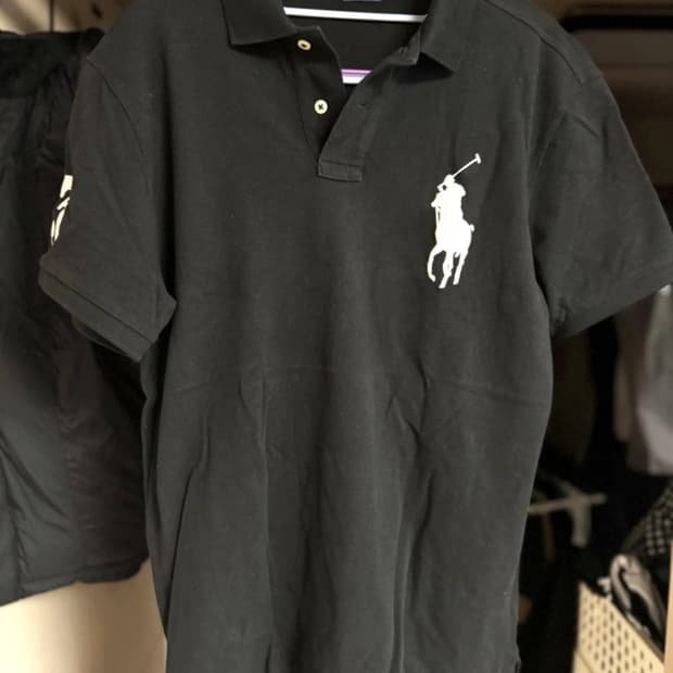 폴로 랄프로렌 반팔 카라티 블랙 M