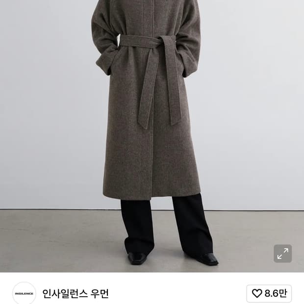 인사일런스 우먼 알파카 코트 브라운 사이즈 M