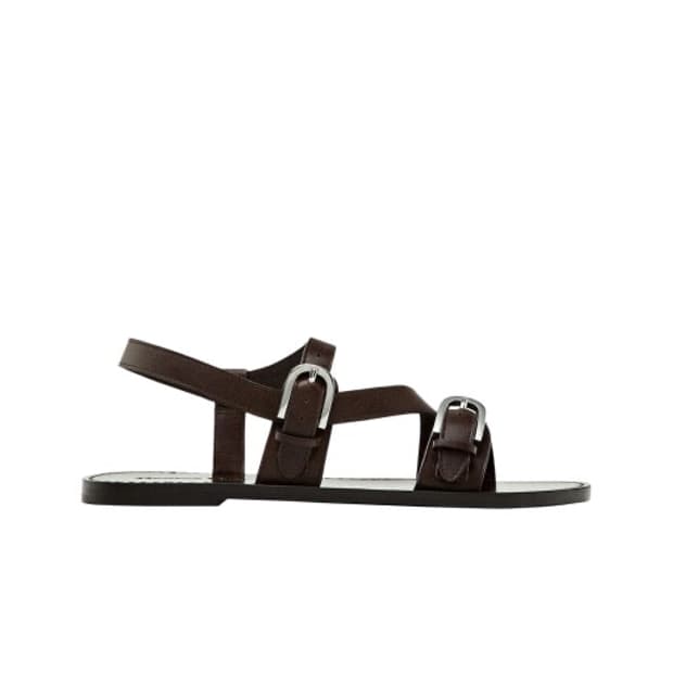 Massimo Dutti 브라운 샌들 36 (풀박스)