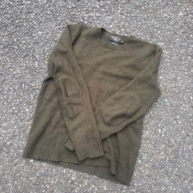 RRL 엘보패치 니트
