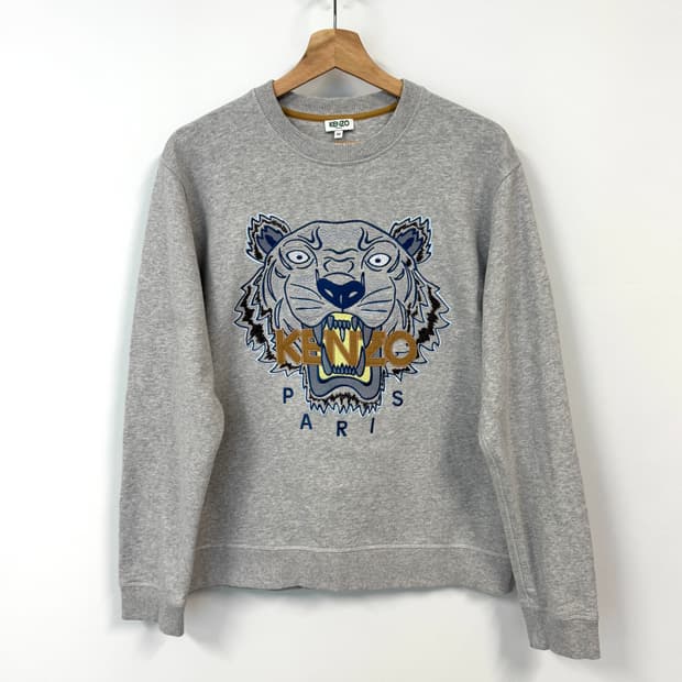 KENZO 겐조 타이거 멜란지그레이 스웻셔츠 맨투맨 M
