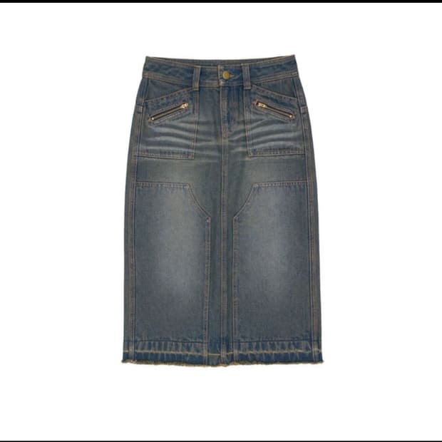 배디 데님 스커트