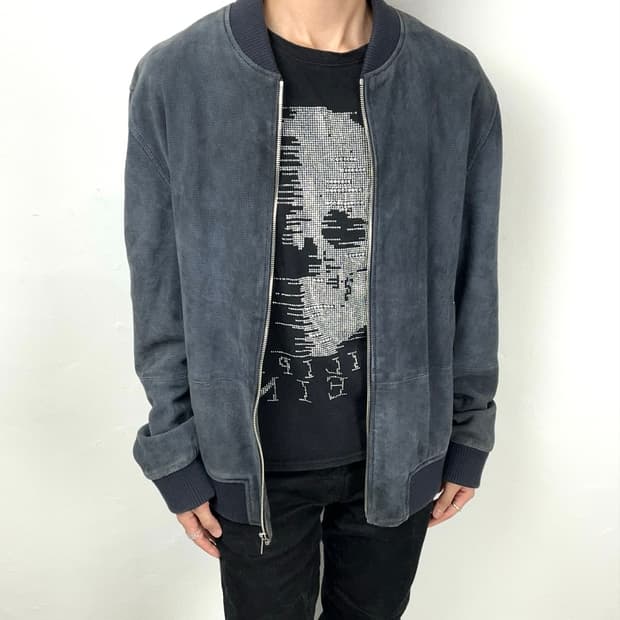 Goat Leather Bomber Jacket 클럽 모나코의 염소가죽