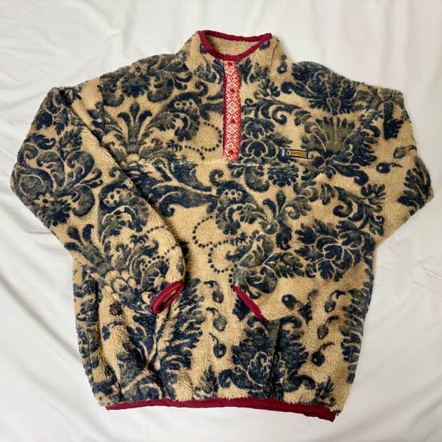 (새제품) KAPITAL 캐피탈 다마스크 후리스 스냅 T