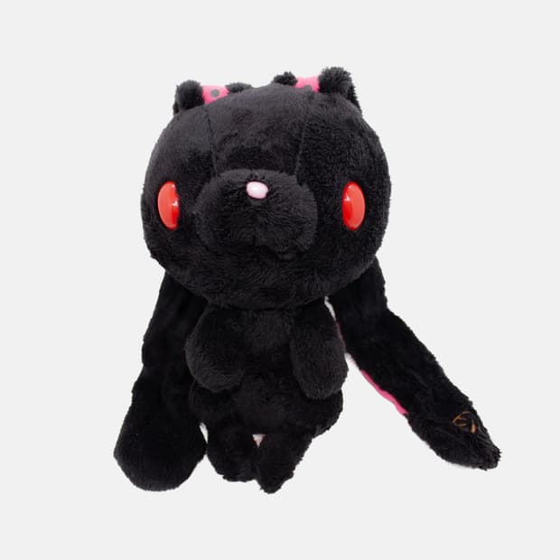 범용토끼 도트 인형 블랙/핑크