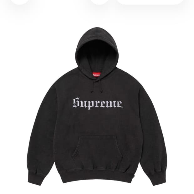 슈프림 워시드 올드 응글리쉬 후드