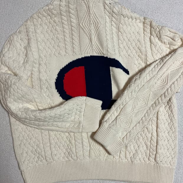 자라x챔피온 콜라보 니트 집업 자켓 XL 새상품