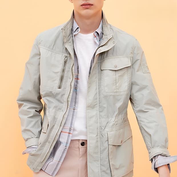 올젠 지퍼포인트 가먼트다잉 사파리 점퍼 95