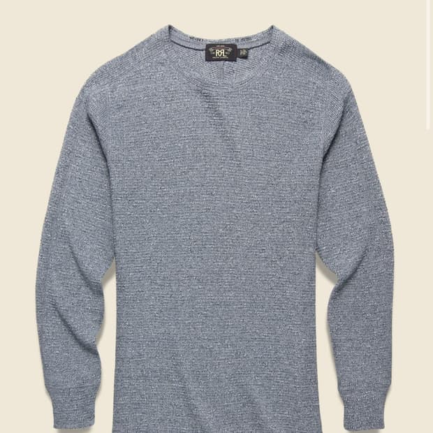 RRL 더블알엘 와플 크루넥 셔츠 니트 M