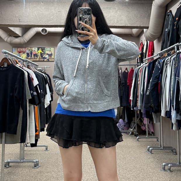 홀리스터 빈티지 후드집업 그레이 S101