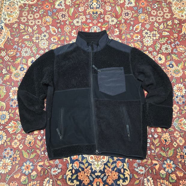 [XL] 유니클로 x 엔지니어드 가먼츠 플리스 콤비 자켓 (블랙)