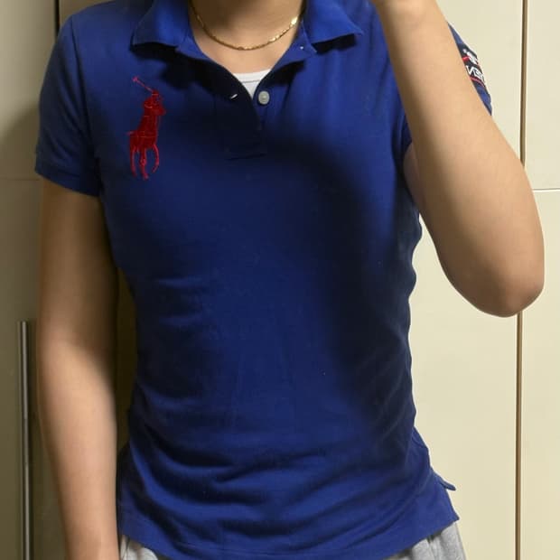 폴로 랄프로렌 빅포니 슬림핏 네이비 카라티