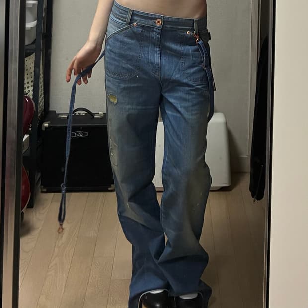 디젤 아카이브 로우라이즈 와이드팬츠