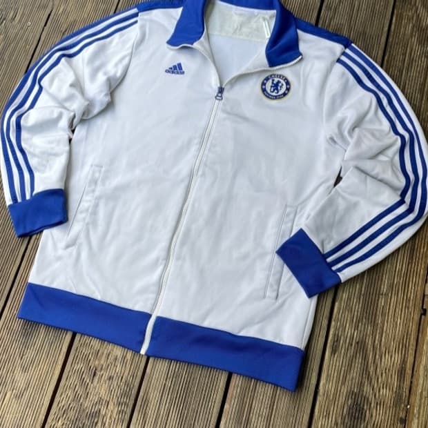 아디다스 첼시 화이트 블루 트랙탑 져지집업 100~105