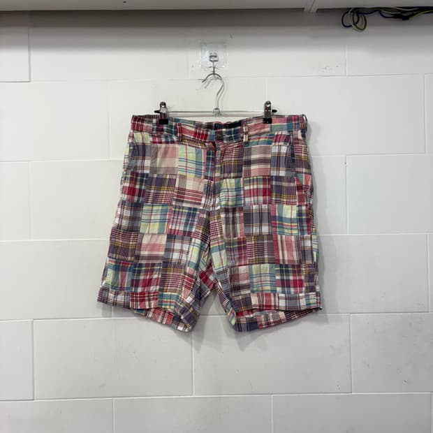 폴로 랄프로렌 패치워크 체크 반바지