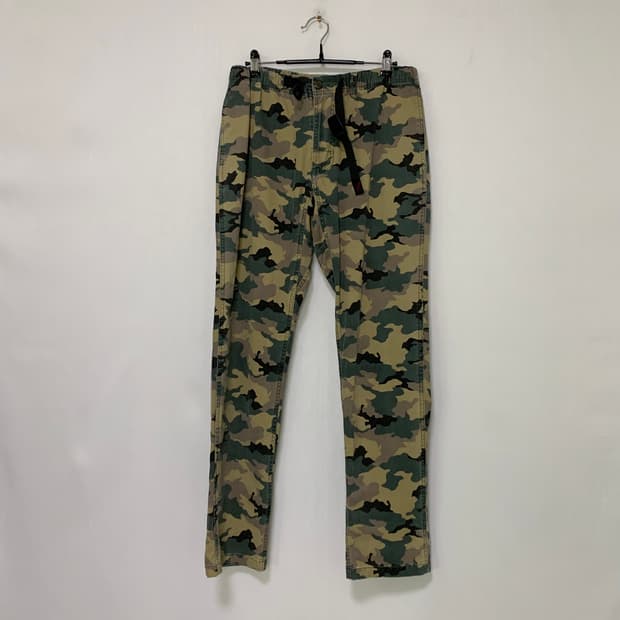 그라미치 USA 빈티지 벨트 밀리터리 카모 코튼팬츠 남녀공용 00s