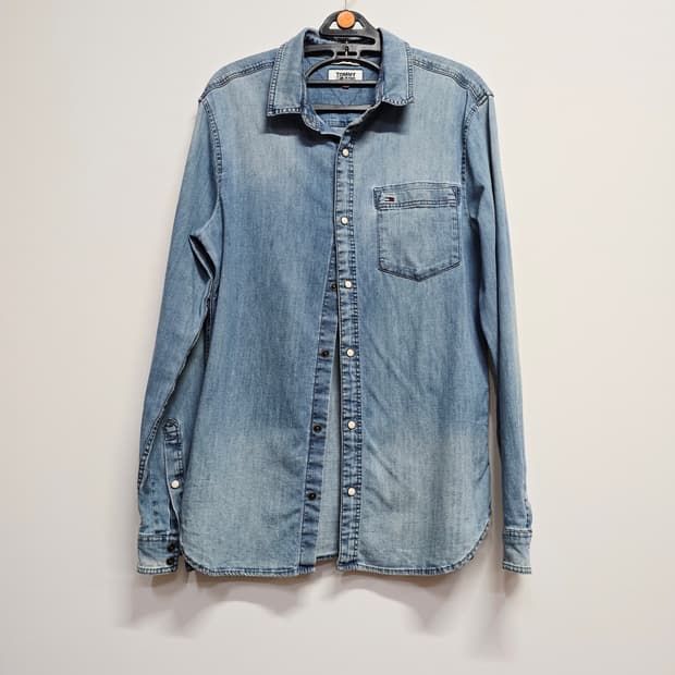타미힐피거 데님 셔츠 남방L