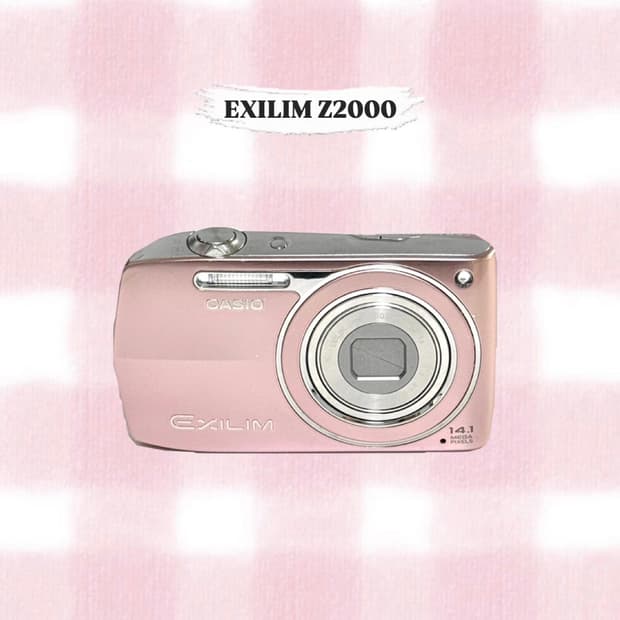 카시오 엑슬림 Z2000 핑크 빈티지디카