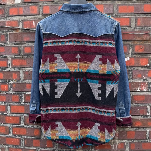 Anti Ballistic 에스닉 웨스턴 데님셔츠