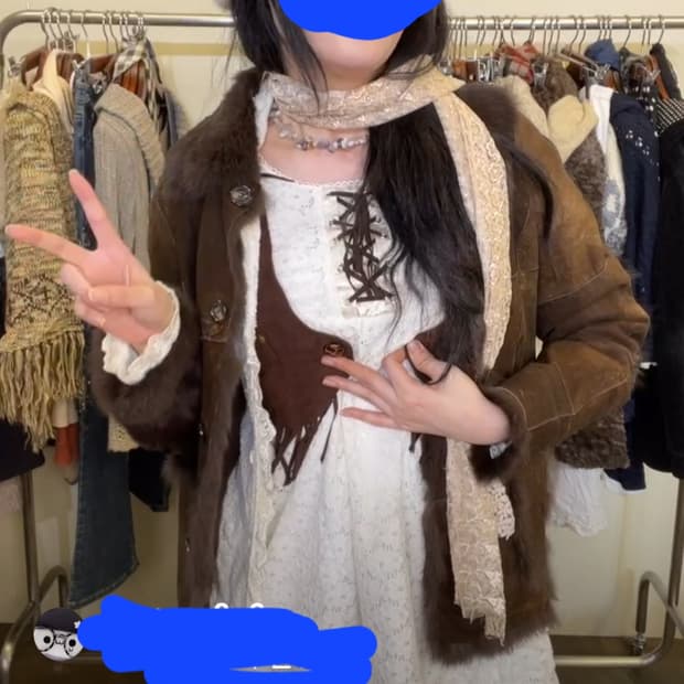 크루 빈티지 코디