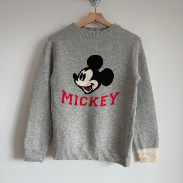 raw 미키마우스 램스울 니트