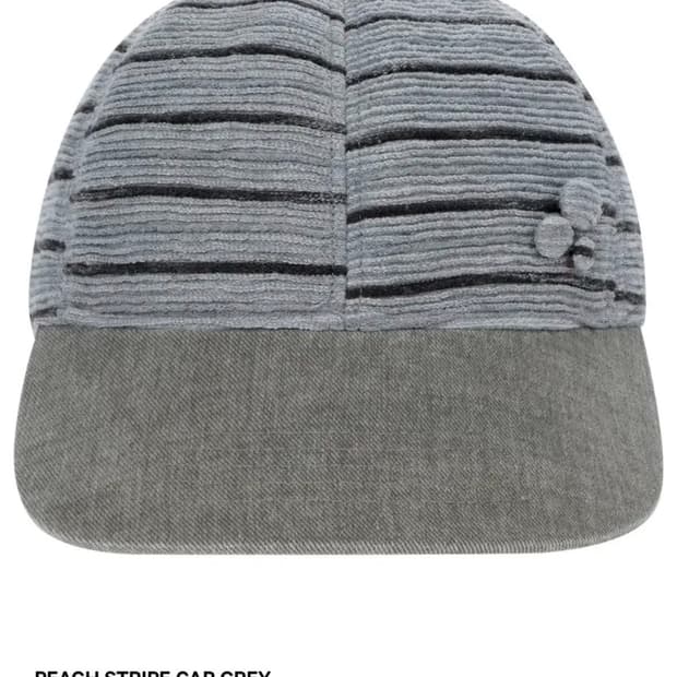 코이세이오 피치 스트라이프 캡 그레이