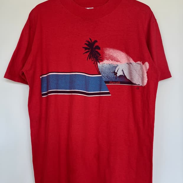 80s Hanes Beefy-T Hawaii Surf Tee (USA)