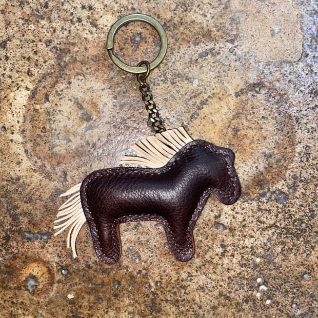 빈티지 가죽 말 키링