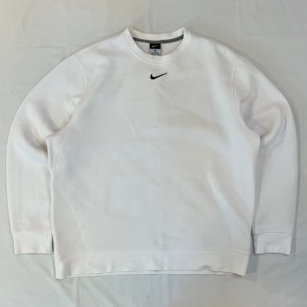 빈티지 나이키 센터 스우시 스웻셔츠 맨투맨 화이트