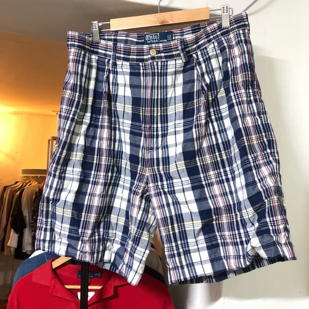 Polo Ralph Lauren 블루체크패턴 반바지