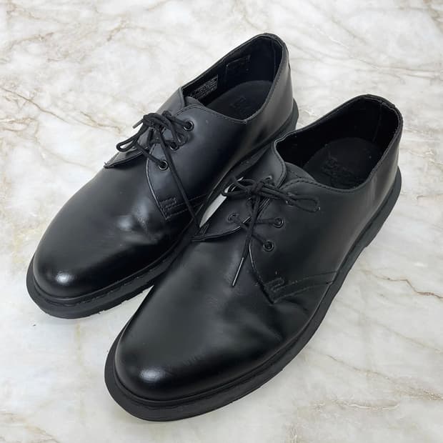 닥터마틴 1461 모노 블랙 가죽 남자 구두 UK7 260